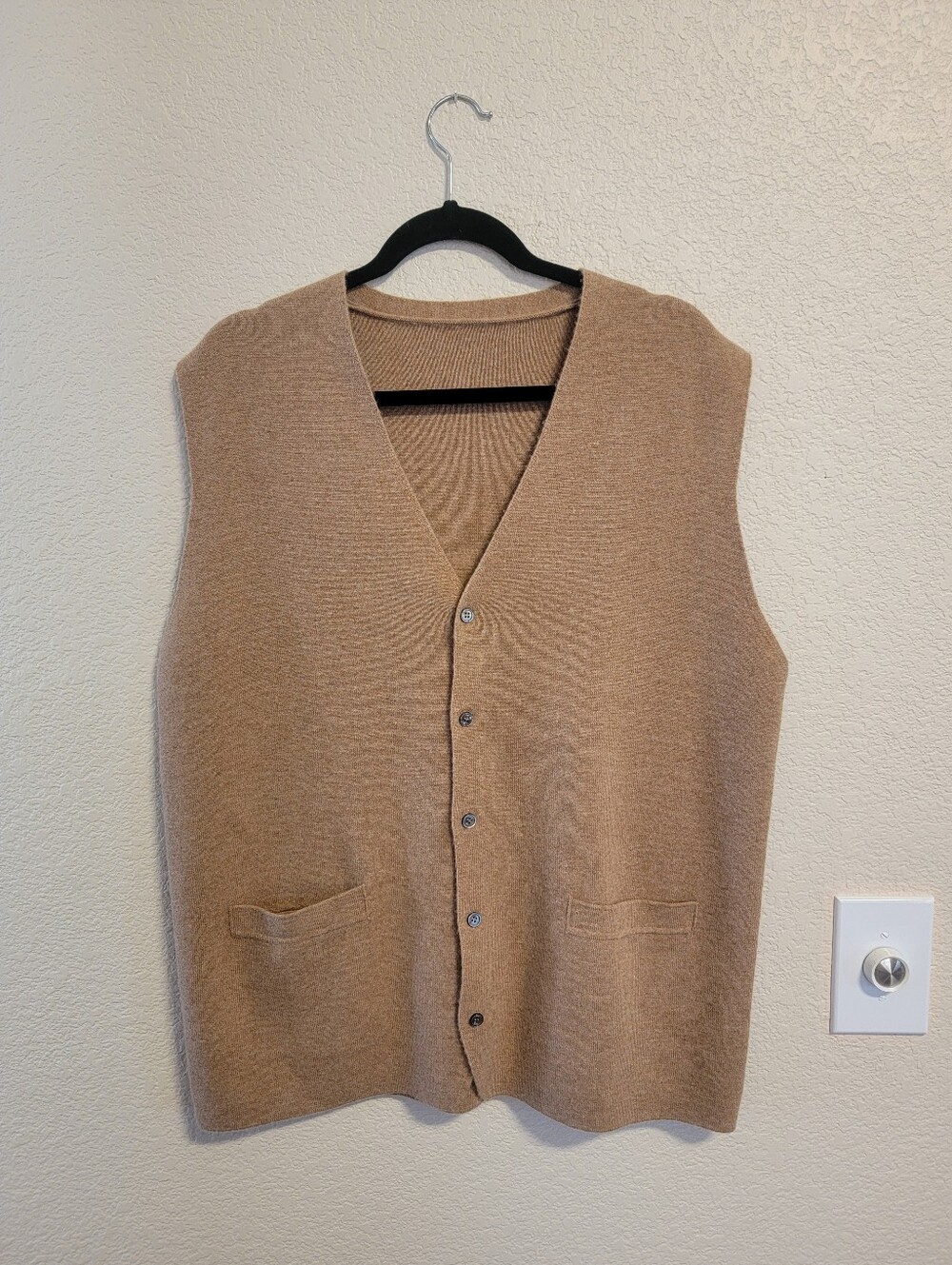 100% Cashmere V-Neck Button Down Vest